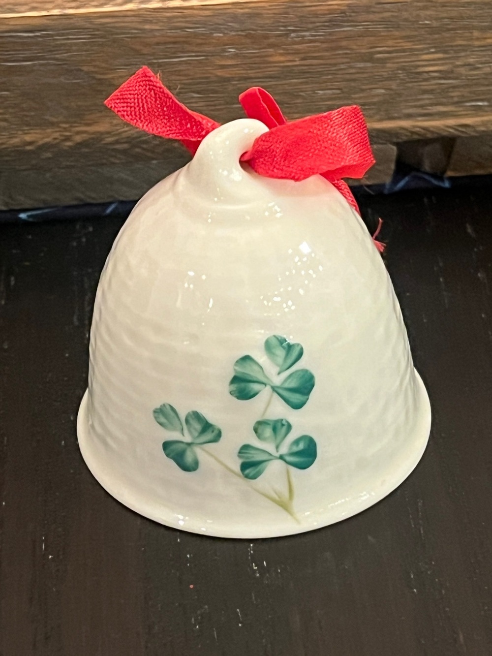 Belleek First Edition Christmas Bell Ornament